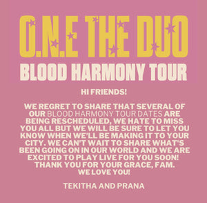 Blood Harmony Tour 2023 POSTPONED